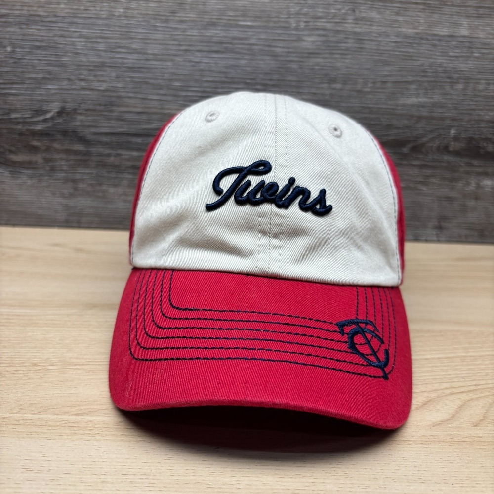 Minnesota Twins Hat Cap Strap Back Womens Red MLB Baseball TC Logo Favorite